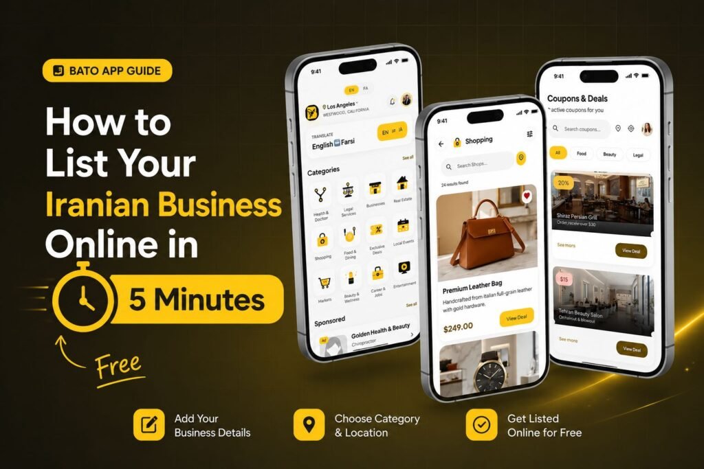 List Your Iranian Business Online on Bato App